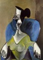 Woman Sitting in a Blue Armchair 1962 cubist Pablo Picasso
